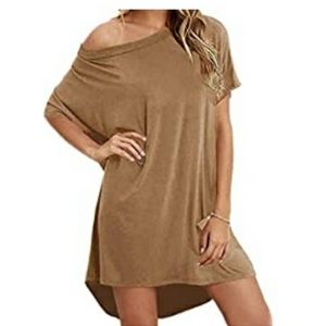 Khaki/Brown T-shirt dress